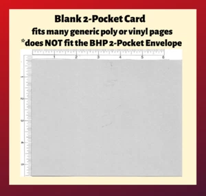 Blank Cards For 2-Pocket 3-Ring Page Holders Pack of 100 - Picture 1 of 3