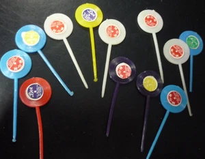 Vintage 1950s Dot MGM record label rock and roll drink swizzle sticks - Picture 1 of 3
