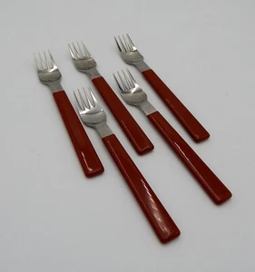 Juego de 5 horquillas de mango rojo acrílico Japón - Imagen 1 de 10