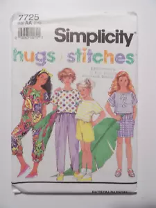 Simplicity 7725 - Pants Capris Skirt Top & Shorts - Girls Size 7-8-9-10 - Picture 1 of 3