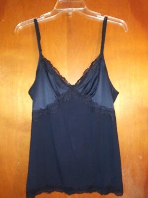 Camiseta vintage The Limited Y2K Babydoll top cami elastano renda aparada L coquete - Imagem 1 de 4