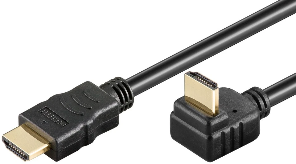 HDMI Kabel abgewinkelt gewinkelt 5 m 270° nach unten HighSpeedwEthernet 5,0m - Bild 1 von 1