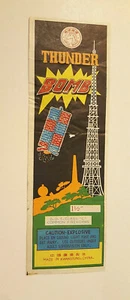 Etiqueta Petardo THUNDER BOMB 80/1.1/2 Años 70 Original 8.5" X 3" Talla MAT De Colección - Imagen 1 de 2