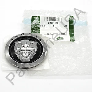Genuine Jaguar Grille Badge X-TYPE XJ XF X351 X358 70mm Black Ornament C2Z31124 - Picture 1 of 9