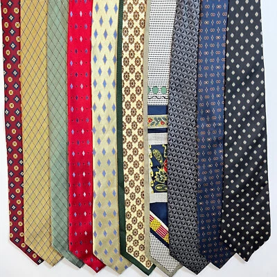 Men’s Tie Lot of 10 Ties - Polka Dots Diamonds Geometric Neckties - Image 1 of 4