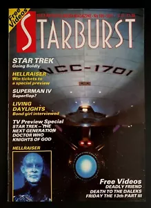 Vintage STARBURST Magazine #109 September 1987 Star Trek James Bond Doctor Who - Foto 1 di 2