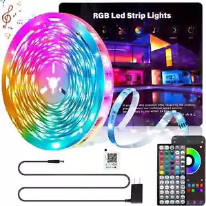 Tiras LED Luces Decoracion RGB Para Cuarto Habitacion Kit Sala 100 Pies Nuevo - Picture 1 of 7