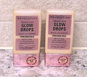 TWO Revolution Bright Light Glow Drops - Star Dew Gold - NEW SEALED - Picture 1 of 3