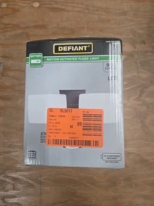 Defiant Black 270° 2-Head Motion Sensor Dusk to Dawn LED Security Flood Light - Picture 1 of 3