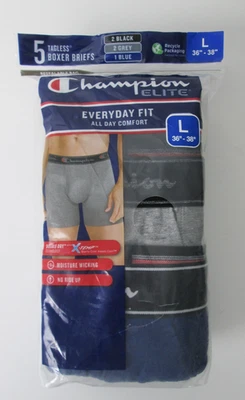 NUEVO PACK DE 5 CALZONCILLOS CÓMODOS CHAMPIONS Elite para hombre calce diario todo el día Foto 1 de 3