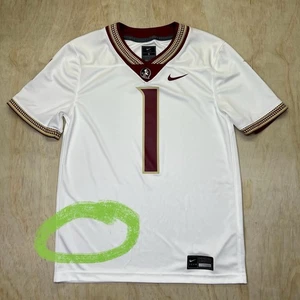 USED SM #1 Florida State Seminoles Nike Away Jersey White PRINTED - Picture 1 of 9