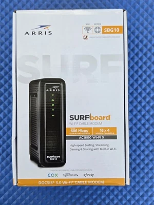 NEW ARRIS Surfboard 16x4 Cable Modem / AC1600 Dual-Band Wifi Router. NEW - Image 1 of 4