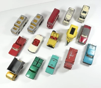 Lote de 15 coches, camiones, remolque y autobús Matchbox vintage Foto 1 de 4