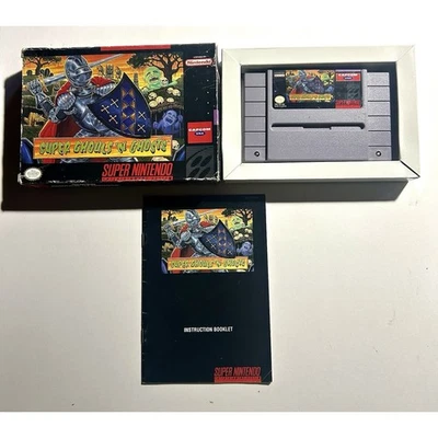 Super Ghouls 'n Ghosts (Super Nintendo SNES) Works CIB Complete🔥Good Shape! - Image 1 of 4