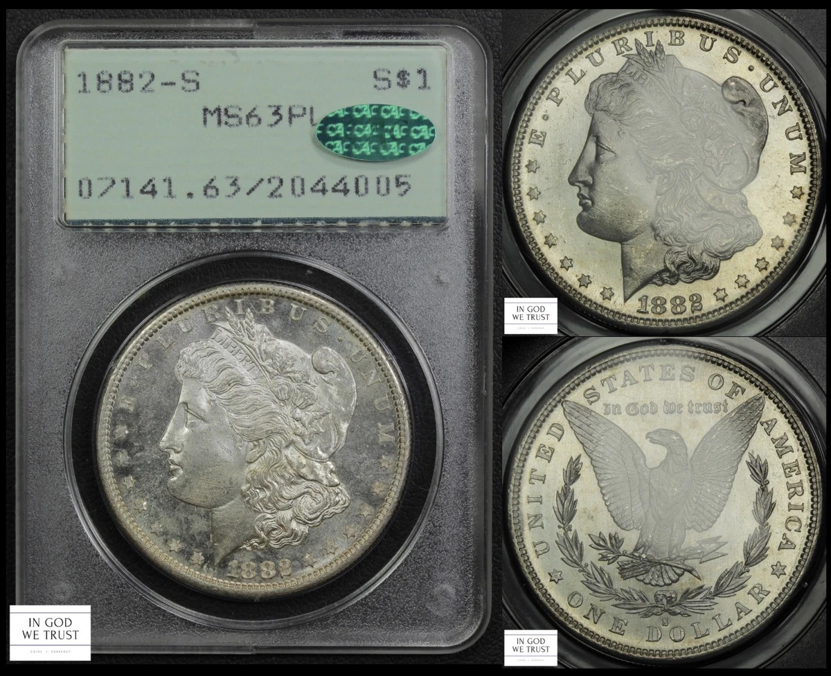 San Francisco MS 63 Graded 1882 Year Morgan US Dollars (1878-1921