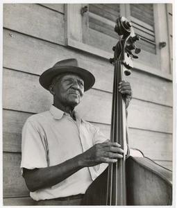 Bradley Smith Foto ca. 1940 Afroamerikanischer Kontrabass New Orleans Jazz - Bild 1 von 2