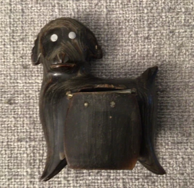 Caja de tabaco o tabaco PERRO hueso cavado encontrado en Francia Foto 1 de 4