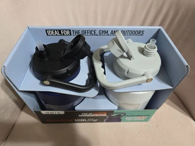 ASOBU Jug (2 Pack), vacuum insulated, keeps cold & hot liquids for hours ,33OZ/ 1L.