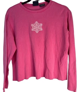 route 66 maglia manica lunga fiocco di neve rosa misto cotone elasticizzato taglia x LEGGI - Foto 1 di 4