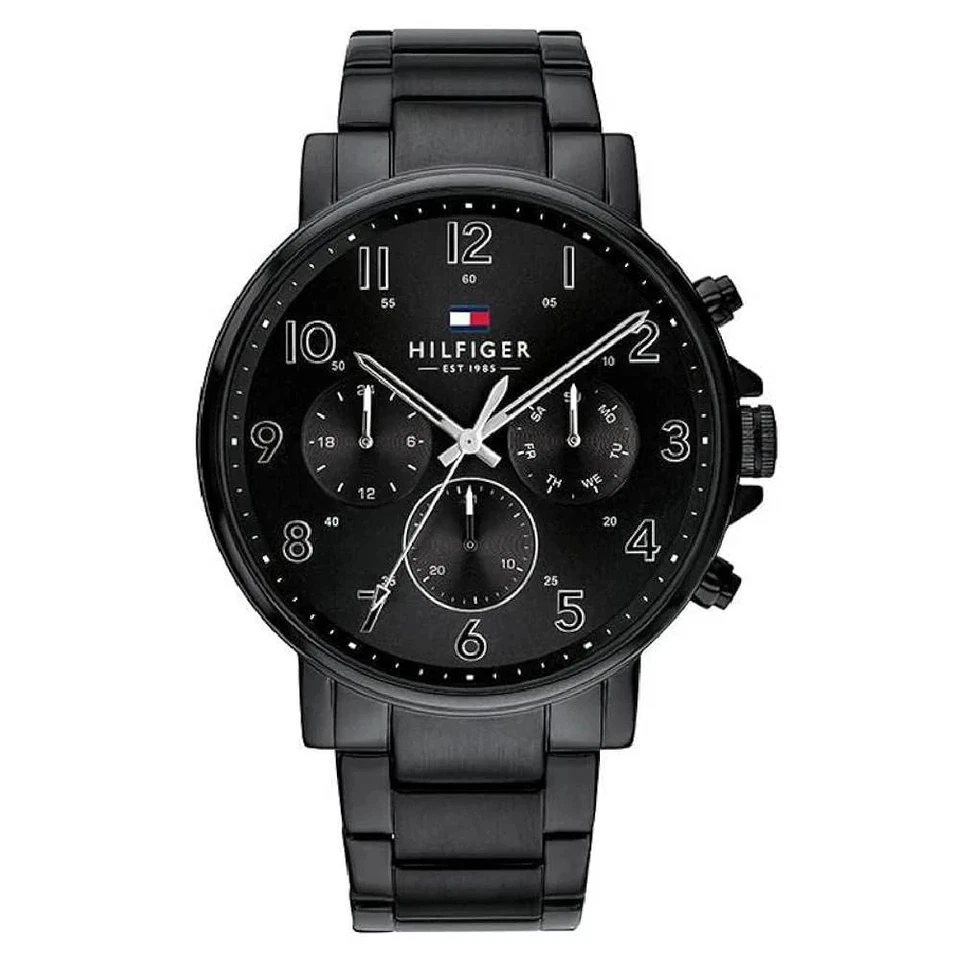 Tommy Hilfiger 1710383 Daniel 44mm Men's Black Stainless Steel Watch