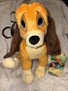 Disney Store Copper 13" Plush The Fox And The Hound Stuffed Animal Dog - Picture 1 of 5