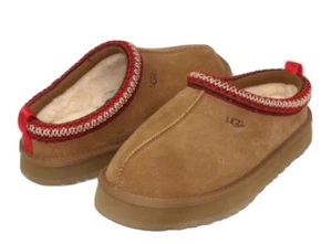 UGG TAZZ KID SLIPPERS SUEDE CHESTNUT US 2 / UK 1 / EU 33.5 - Picture 1 of 5