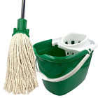 Mop and Bucket Set Floor Mops 12L Wringer Mopping Industrial Plastic Color Coded