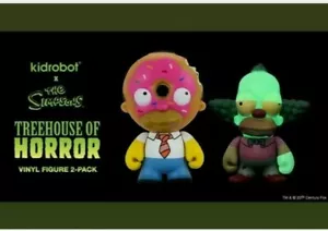 Kidrobot Donut Homer & Krusty Zombie Set Treehouse of Horror Exclusive - Picture 1 of 3