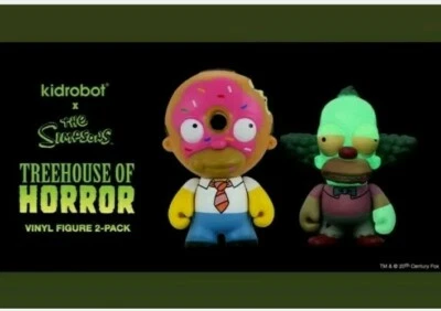 Kidrobot Donut Homer & Krusty Zombie Set Treehouse of Horror Exclusivo Foto 1 de 3