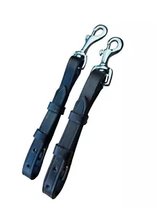 Martingale to Girth Attachment Clip Black and Brown Leather F/S. - Picture 1 of 2