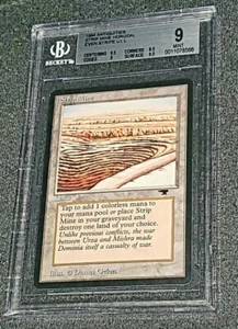 MTG Antiquities Strip Mine Small Tower in Forest BGS 9 MINT Graded Psa Cgc - Picture 1 of 2