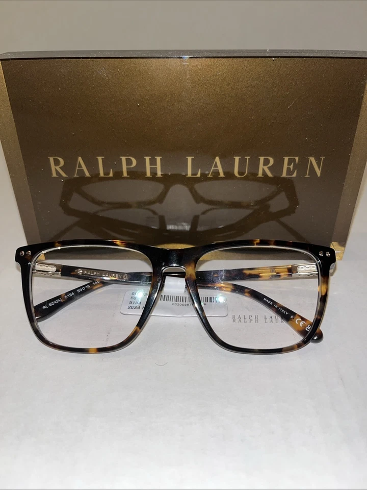 Nuevo Con Etiquetas Ralph Lauren Monturas Anteojos RL6242u 5134 53/16/145 Tortuga Foto 1 de 4