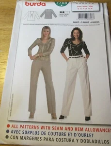 Burda sewing pattern no. 7758 LADIES TOP sizes 10-20 - Picture 1 of 5