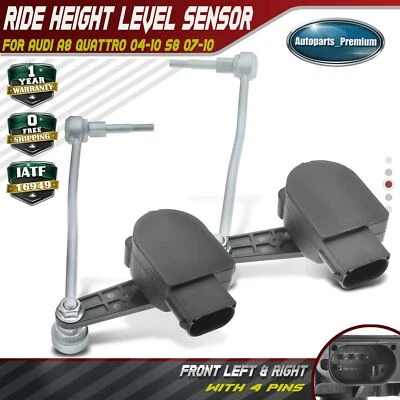 2 piezas sensores de nivel de altura de conducción para Audi A8 Quattro 04-10 S8 07-10 delanteros diestros y diestros Foto 1 de 4