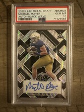 2022 Leaf Metal Draft Michael Mayer  BA-MM1 Auto #/10🔥PSA GEM MINT 10🔥