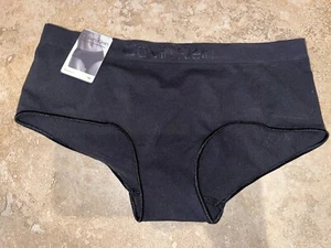 NWT Calvin Klein QD3961 Black Bonded Flex Seamless Boyshort Panty XS - Picture 1 of 2