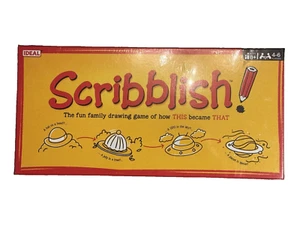 Scribblish The Fun Family Caption Drawing Board Game By Ideal Brand New Sealed - Picture 1 of 3