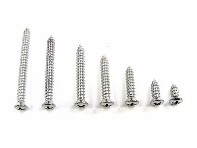 Tornillos interiores Ford - #8 x 3/8" a 1-3/4" de largo - #6 cabeza ovalada - 175 piezas (25ea) #341 Foto 1 de 4