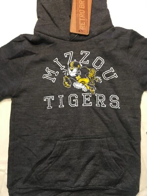 Sudadera con capucha triblend para niños de Missouri Tigers de la marca retro original Talla 5 Negro Carbón Foto 1 de 4