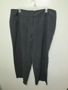 Lane Bryant Dress Pants Size 26 Dark Gray Flat Front Buttons Zipper Pockets Work - Picture 1 of 3
