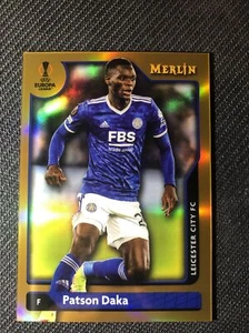 2022 Topps Merlin Chrome UEFA Patson Daka Gold /50 Leicester City SP - Picture 1 of 2