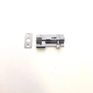 Barrel Bolt Solid Polished Chrome Necked 2" / 50mm With Screws - Picture 1 of 1