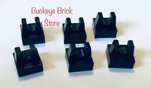 LEGO 6 Piastrelle Nere Modificate con Clip UP - Foto 1 di 3