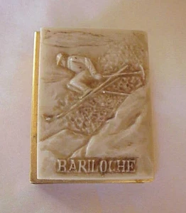 Bariloche Matchbox Holder Case Sleeve Gold Plate - Picture 1 of 2