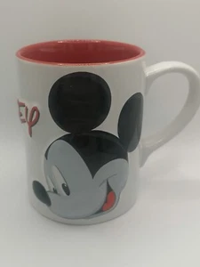 Disney Mickey Mouse 3D Black and Red Embossed Raised Coffee Mug Cup - Picture 1 of 4