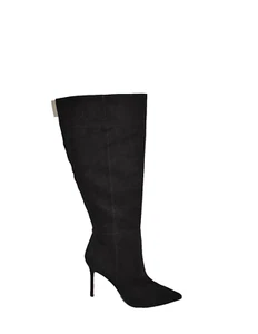 New! Veronica Beard Lisa Suede Tall Boot 11 M WC Wide Calf Black  DD494 - Picture 1 of 6