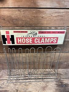 IH International Farmall Hose Clamp Sign Rack Tractor Dealer Vintage Tool