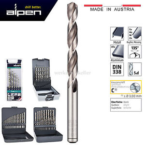 Alpen HSS Pro 135° Metallbohrer 1,0-13,0mm - Stahl,Guss,Kupfer,Alu,Kunststoff