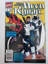 MARC SPECTOR: MOON KNIGHT #21 (1990) PUNISHER! SPIDER-MAN! HTF NEWSSTAND VARIANT