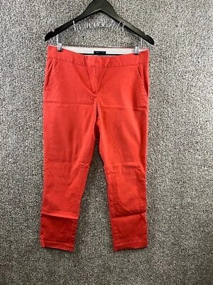 Tommy Hilfiger Pantalones al Tobillo Para Mujer Talla 8 Coral Vestido Pantalones Ajustados Pierna Elástica Foto 1 de 4